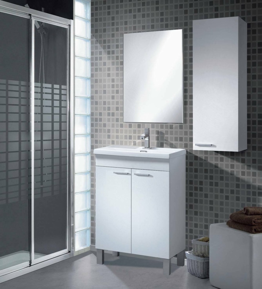 Armoire murale effet bois blanc brillant 30x25 cm - Maisons du Monde