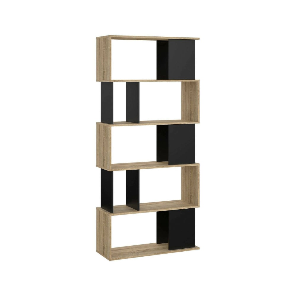 Bibliothèque effet bois noir 30x30 cm