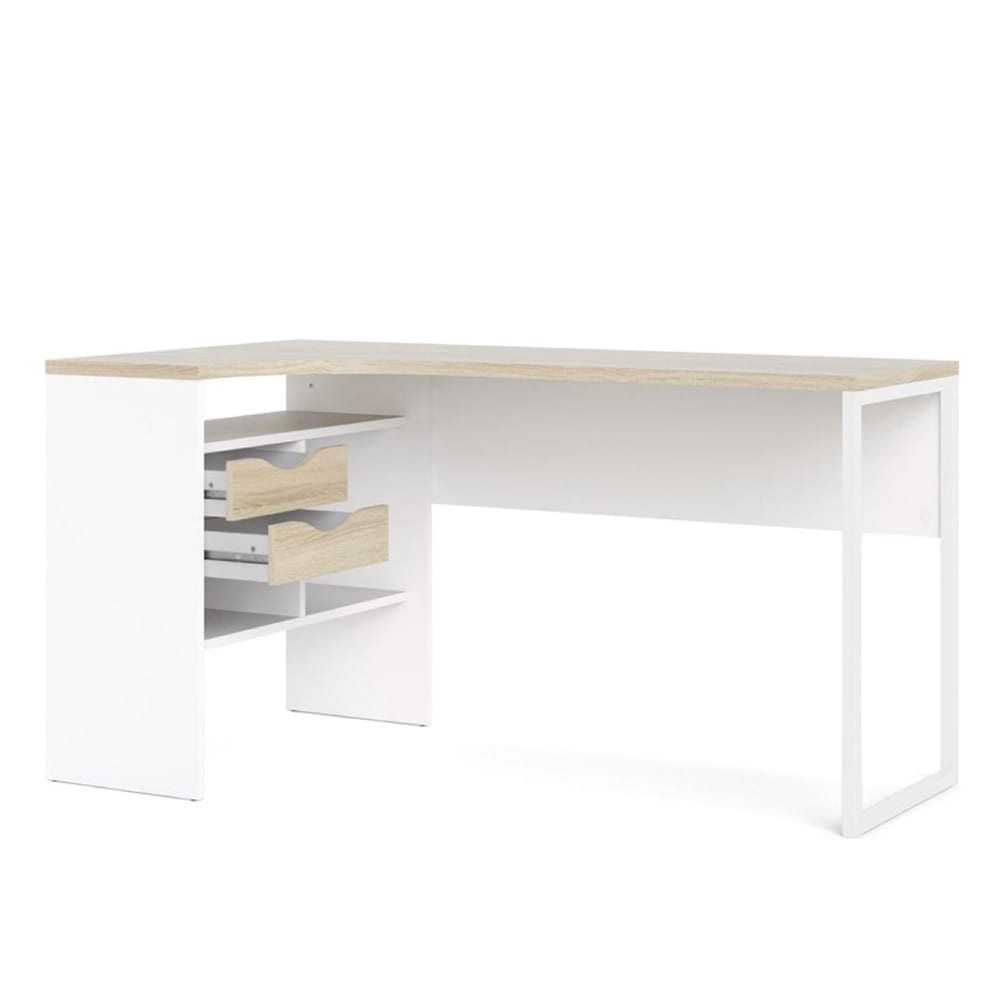 bureau effet bois blanc