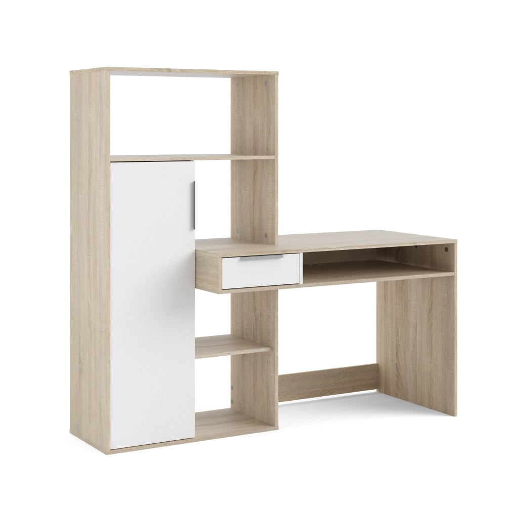 bureau effet bois blanc