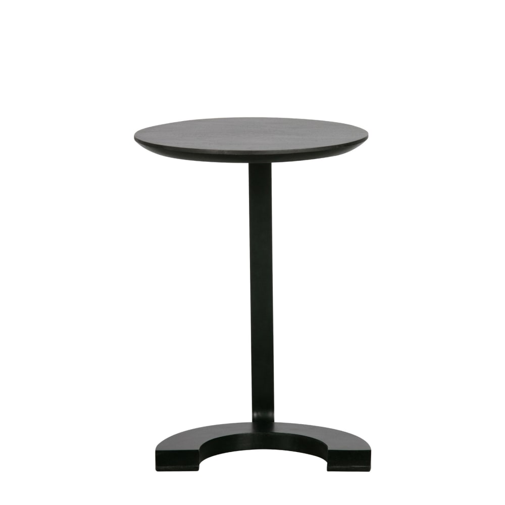 WOOOD Table basse en bois et métal noir style contemporain Noir Bois - 39x57x39cm