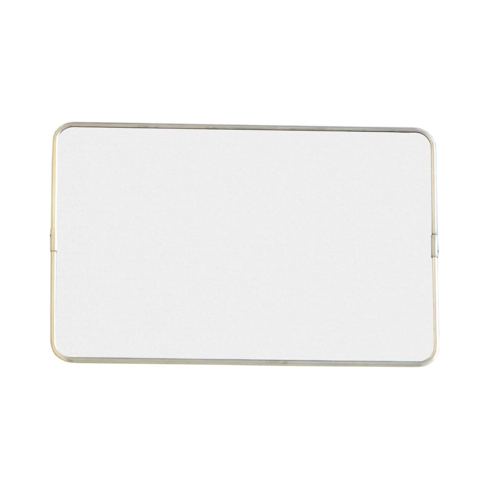 Miroir en métal argenté 85x55 cm