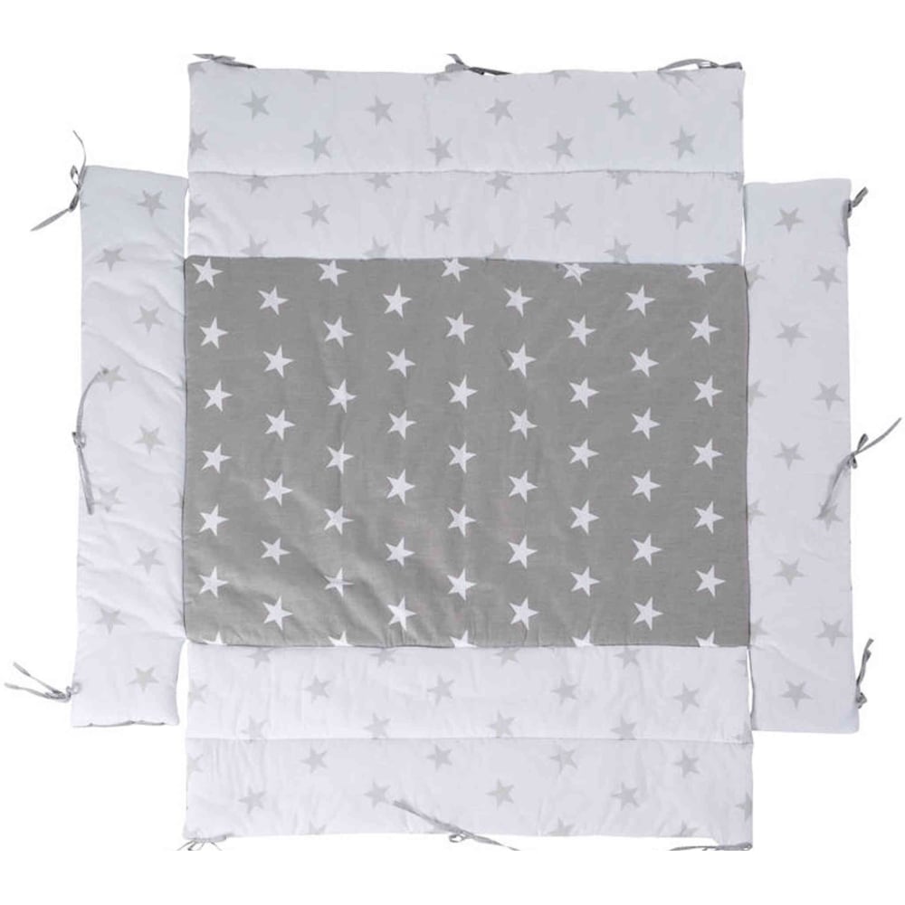 roba Laufgittereinlage 75 x 100 bis 100 x 100 cm - Grau/Weiß GRAU STOFF Baby