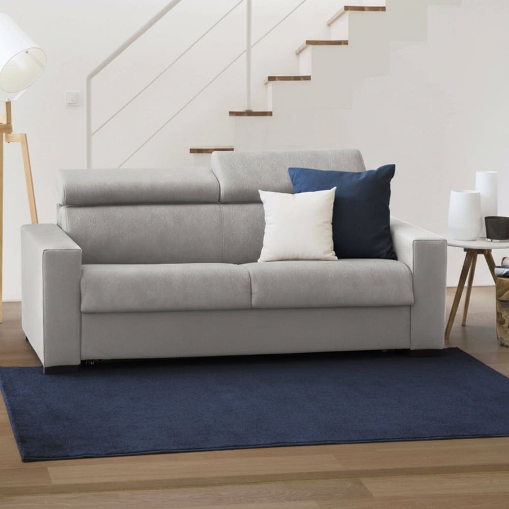 Canapé lit 2 places en tissu gris 160x95 cm - Maisons du Monde