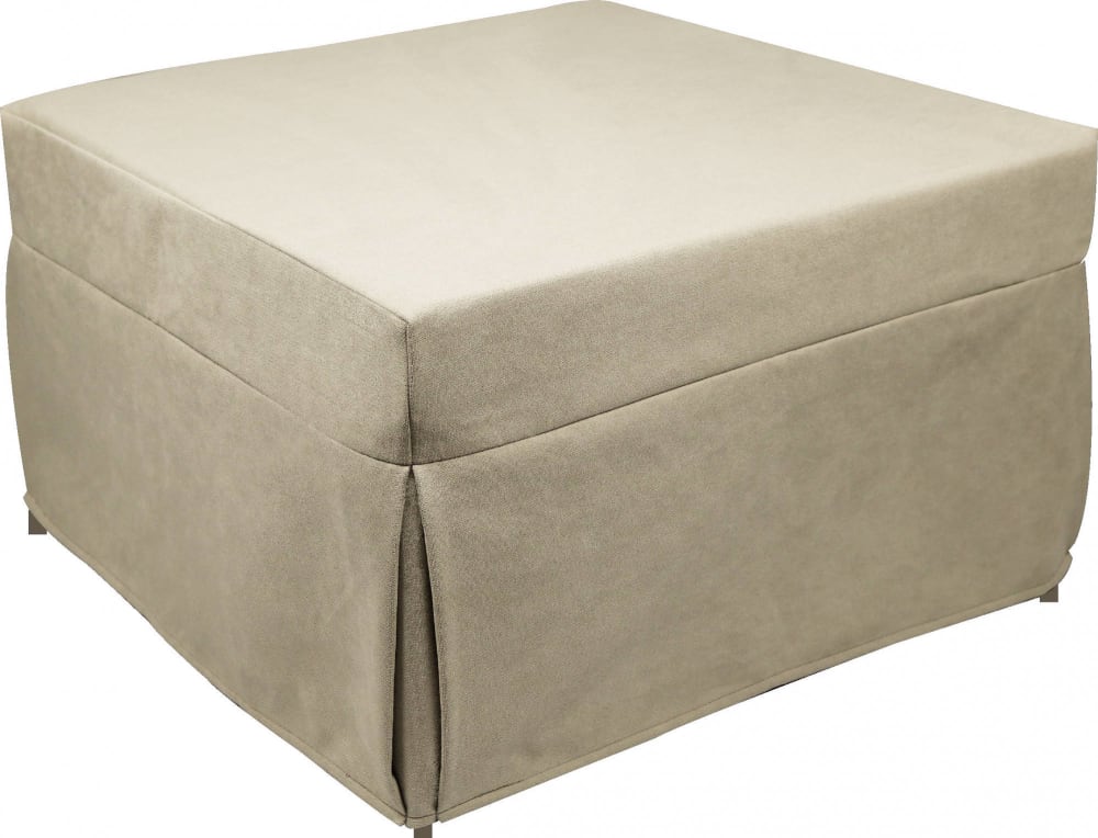 pouf en tissu beige 78x78