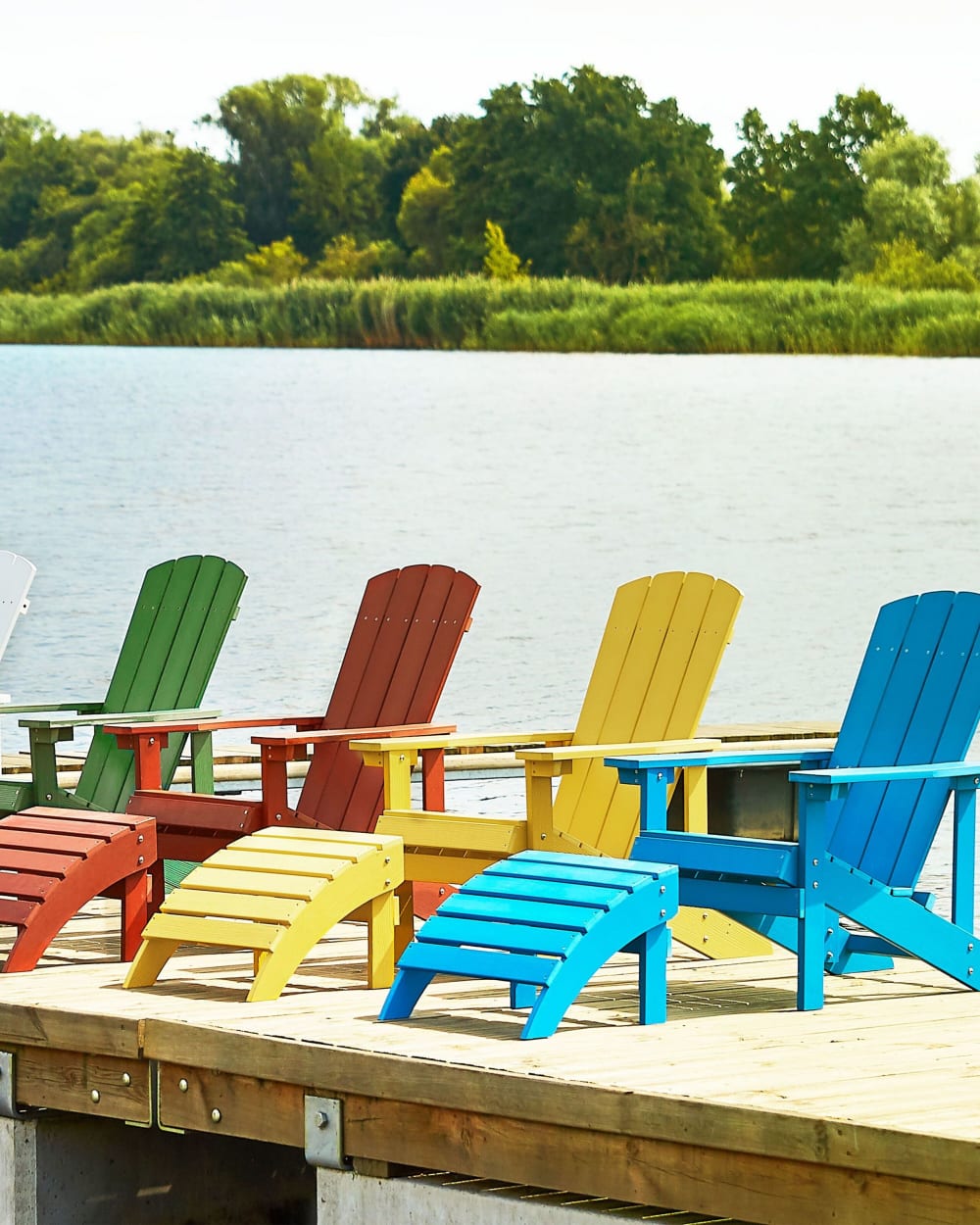 Garten Fußhocker aus Kunststoff 34 cm, weiß - Maisons Du Monde
