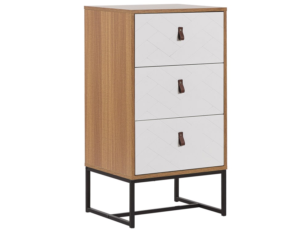 Kommode Mit 3 Schubladen Aus Holzwerkstoff 91Cm, Weiß