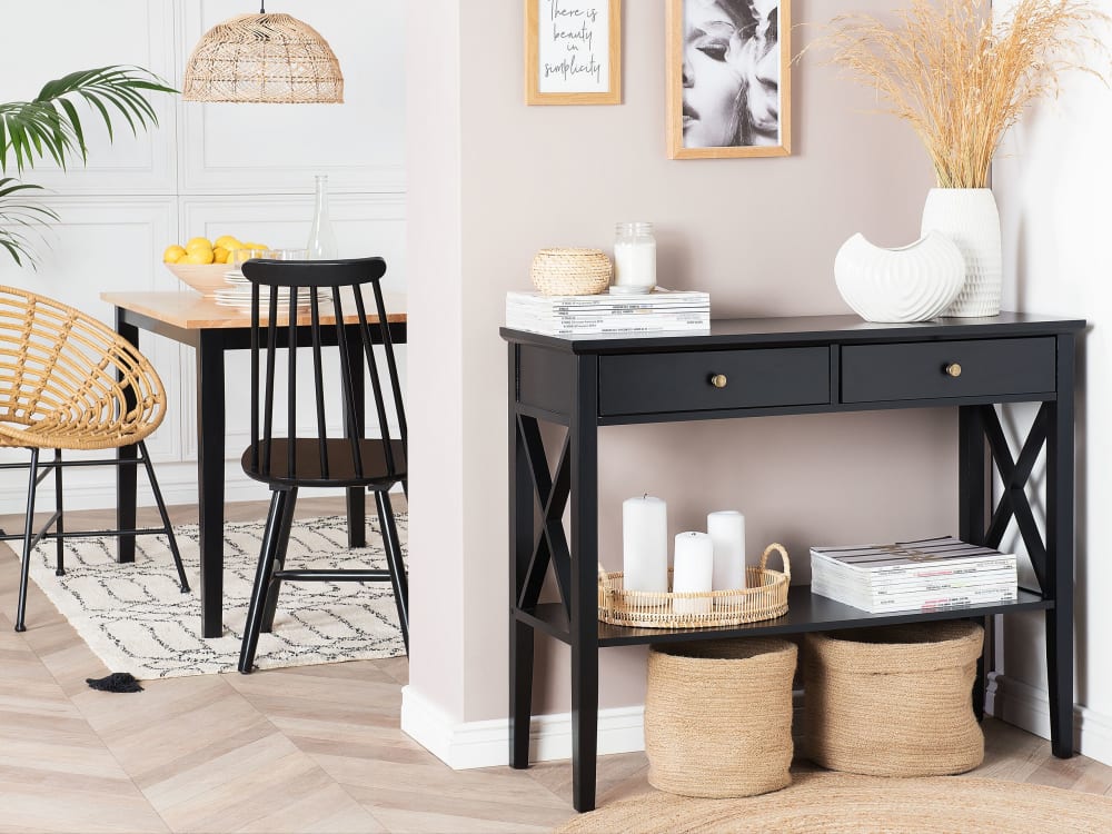 Konsolentisch aus Mdf-platte, schwarz - Maisons Du Monde