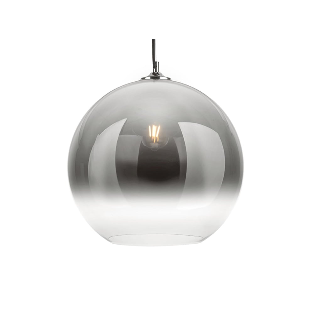 Leitmotiv Suspension verre chrome 36,5x40cm style contemporain Argenté