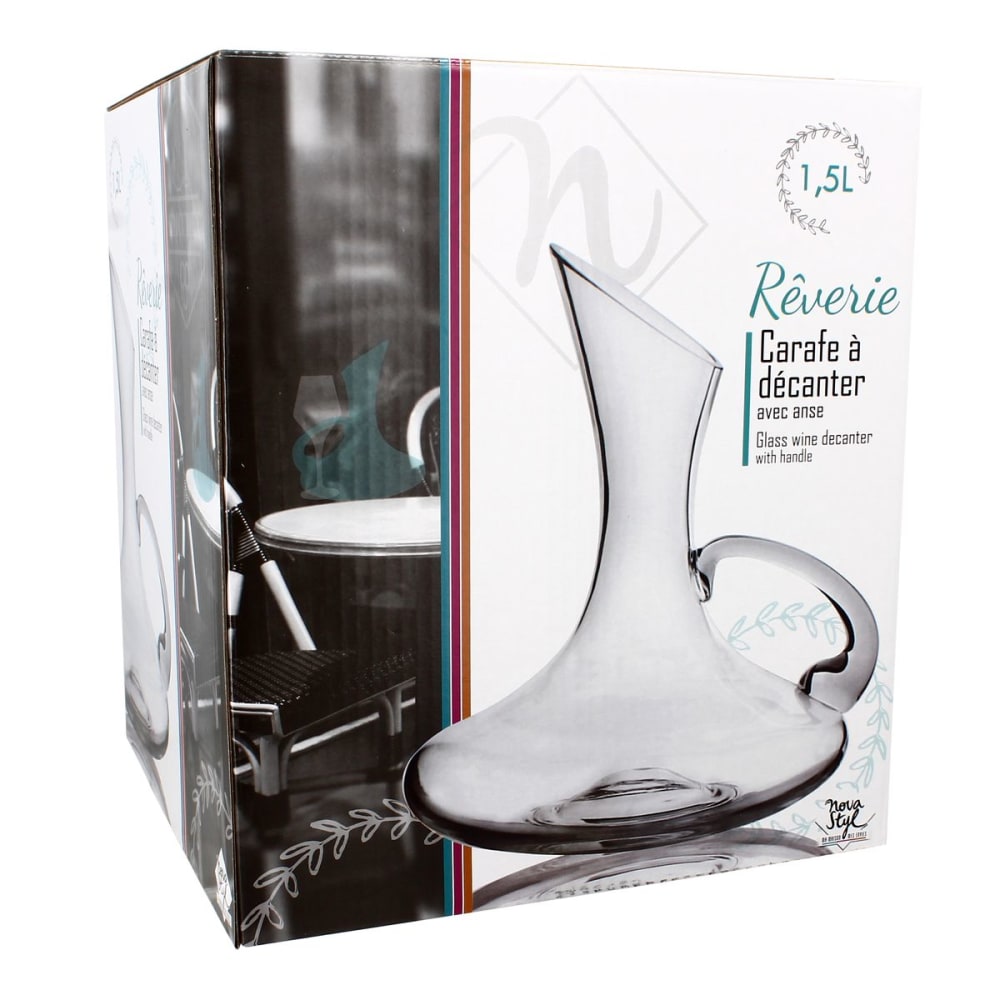 Carafe à décanter 1,5L en verre avec anse - Maisons du Monde