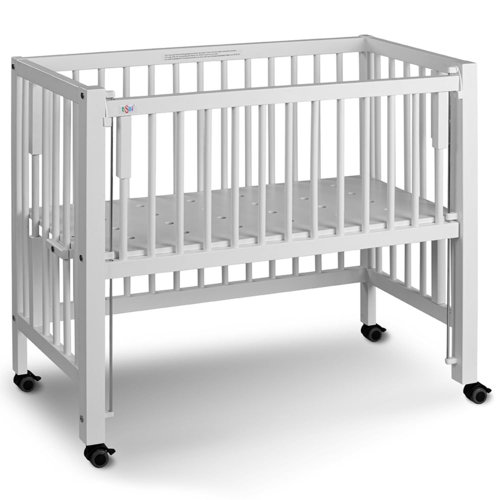 Lit berceau co dodo en bois Blanc 90x40x80 cm (Tissi) - Image 1