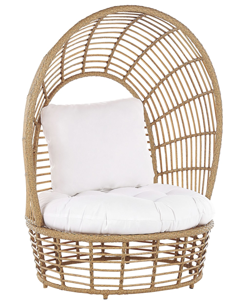 Fauteuil de jardin rotin beige