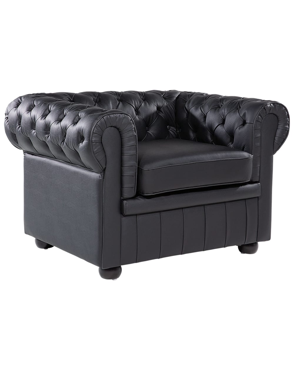 Fauteuil en cuir noir