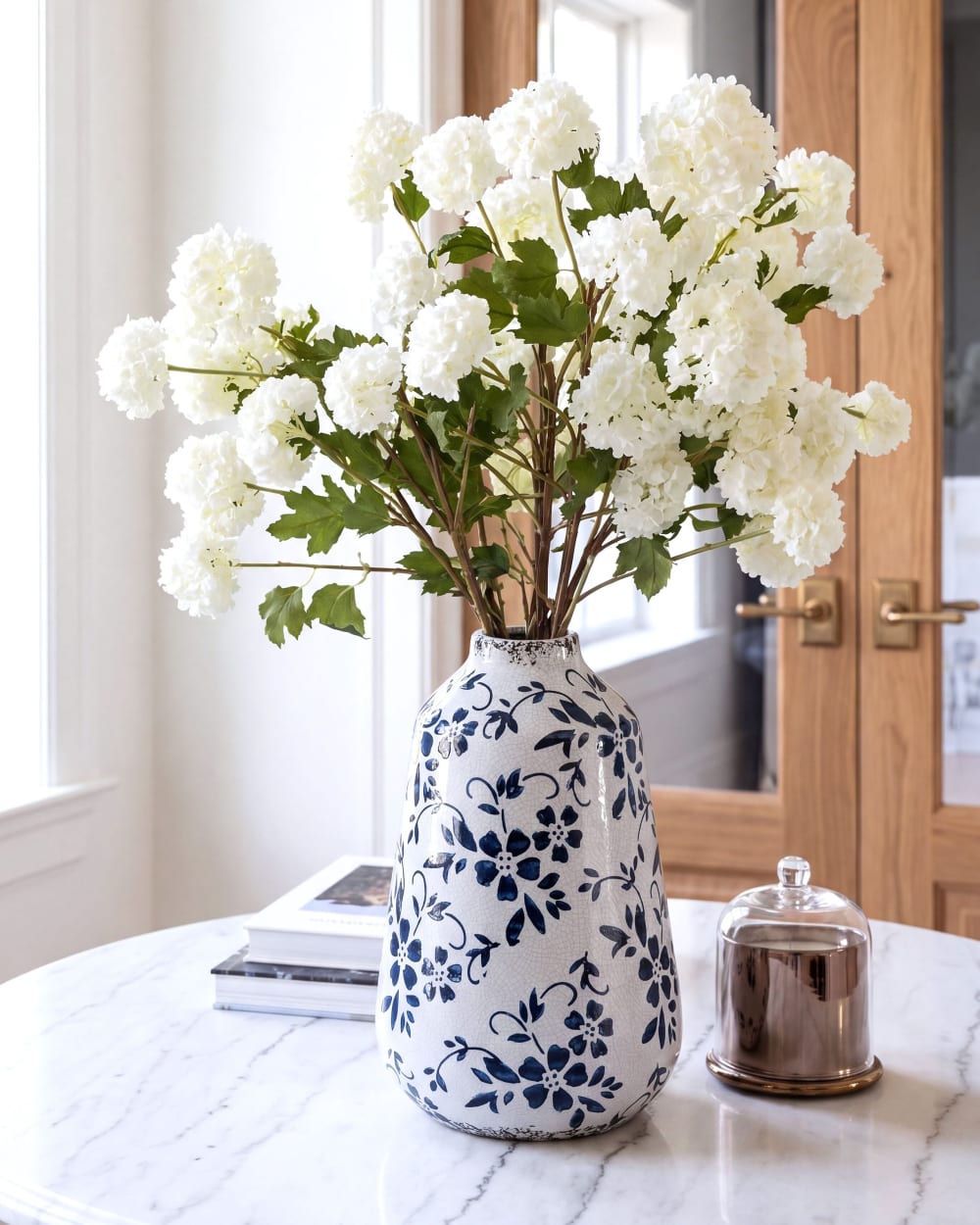 Vase à fleurs 20 cm grès blanc