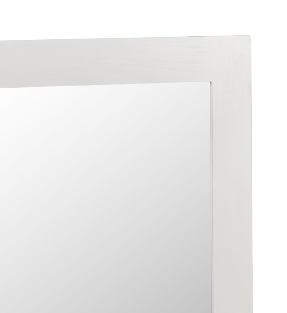 Miroir en bois de mindi blanc 90x110