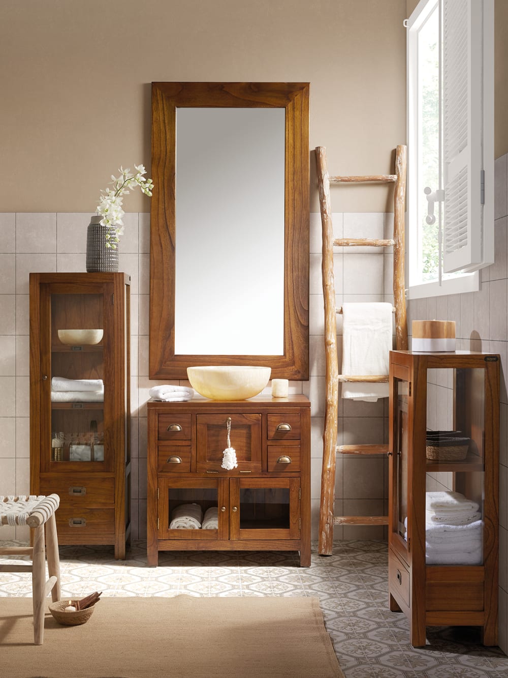 Miroir en bois de mindi 80x150 - Maisons du Monde