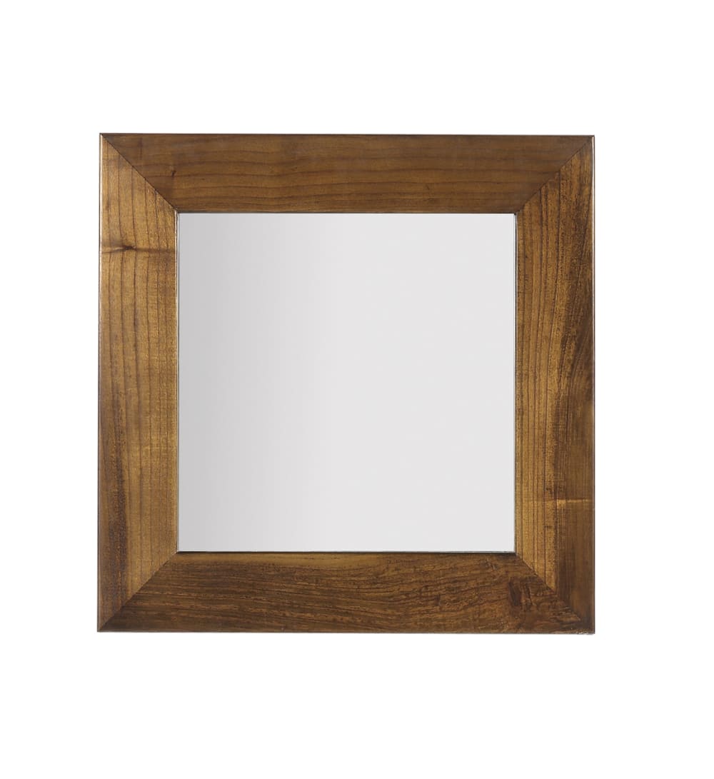 MOYCOR Le miroir de 80x80 de la collection STAR est fabriqué à la main en bois de mindi. Système d'ancrage mural inclus. Aucun assemblage nécessaire.