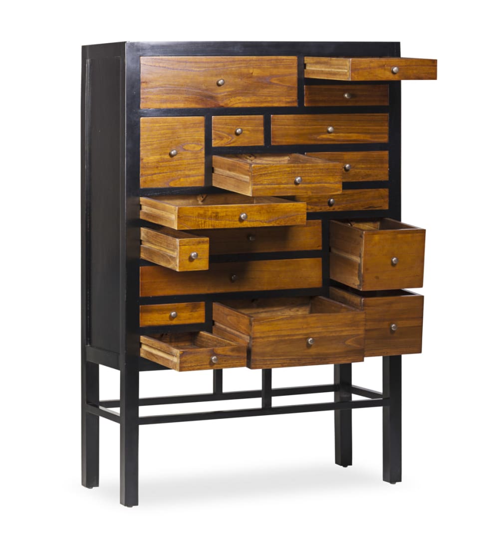 Kommode aus Mindi-Holz, H 145 cm, zweifarbig - Maisons Du Monde
