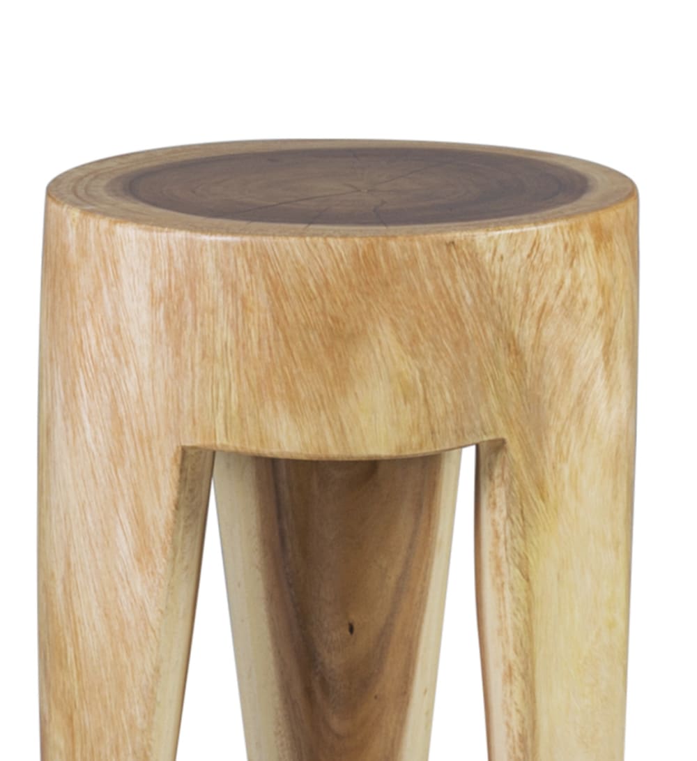 Tabouret en bois de suar beige - Maisons du Monde