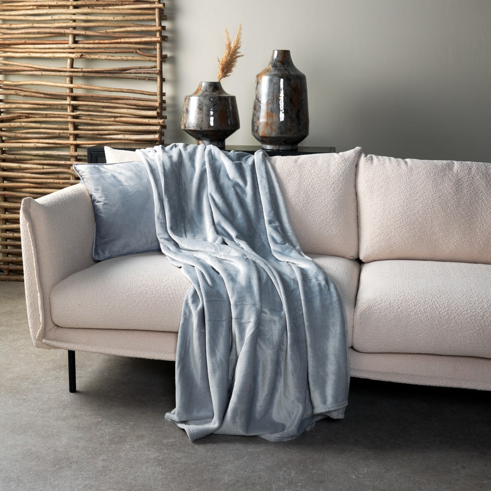 Plaid gris 200x220 cm