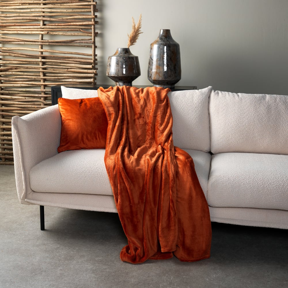 Dutch Decor decke orange 200x220 cm style modern orange Pes - Polyester