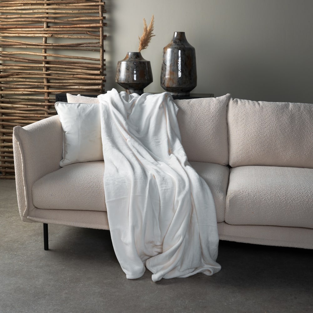 Plaid blanche 200x220 cm