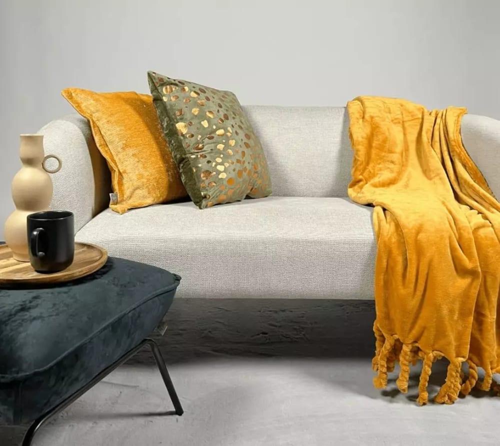 Plaid jaune 150x200 cm