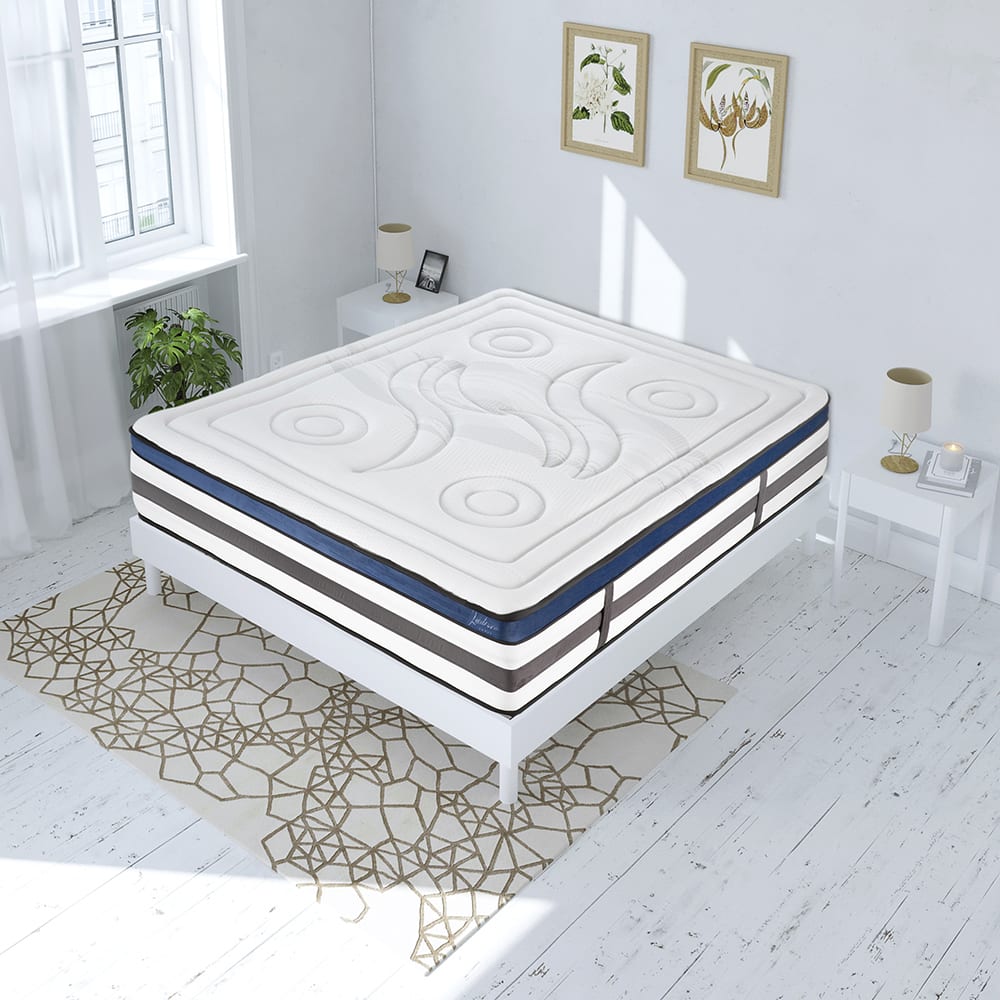 Ensemble matelas mémoire h30 sommier blanc 180x200 - Maisons du Monde