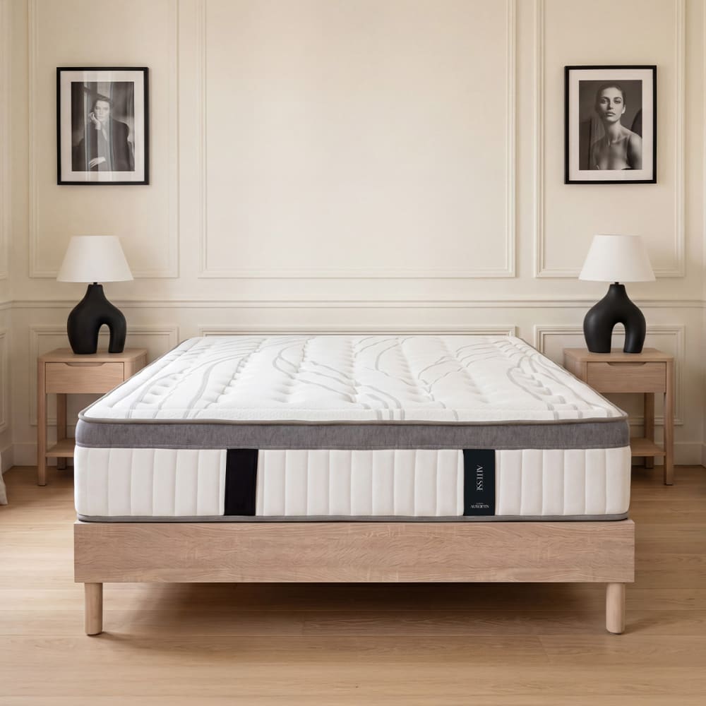 Ensemble matelas mémoire h26 sommier 140x200 - Maisons du Monde