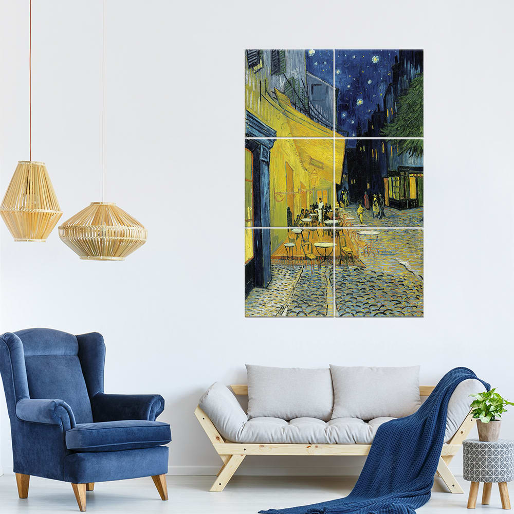Tableau Terrasse du Café le soir - Vincent Van Gogh 100x150cm