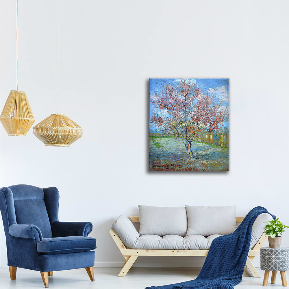 Tableau - Pêchers en Fleurs - Vincent Van Gogh 60x80cm