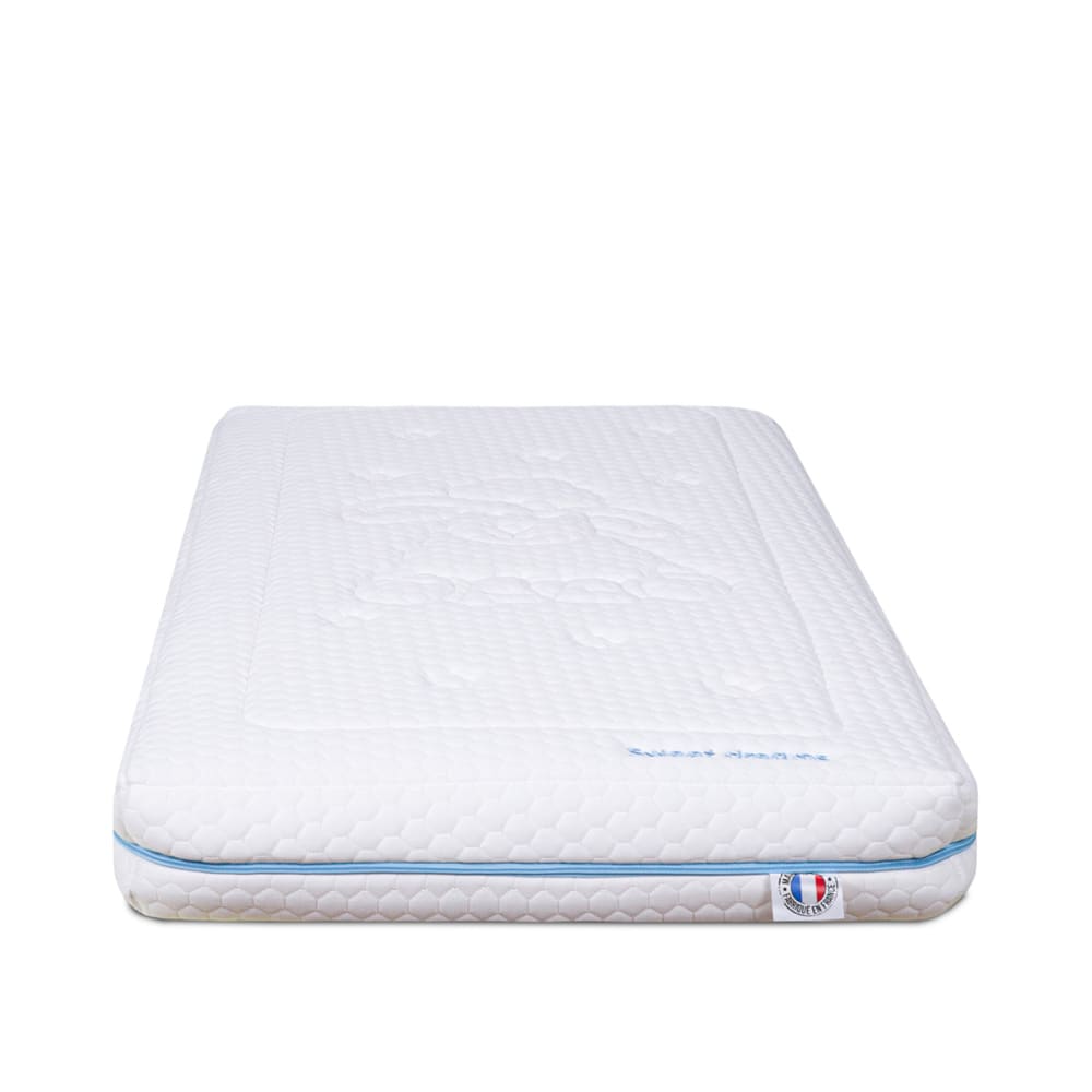 Matelas bébé sweet dreams bleu - mousse déhoussable - pour lit 90x190 (Minea) - Image 1