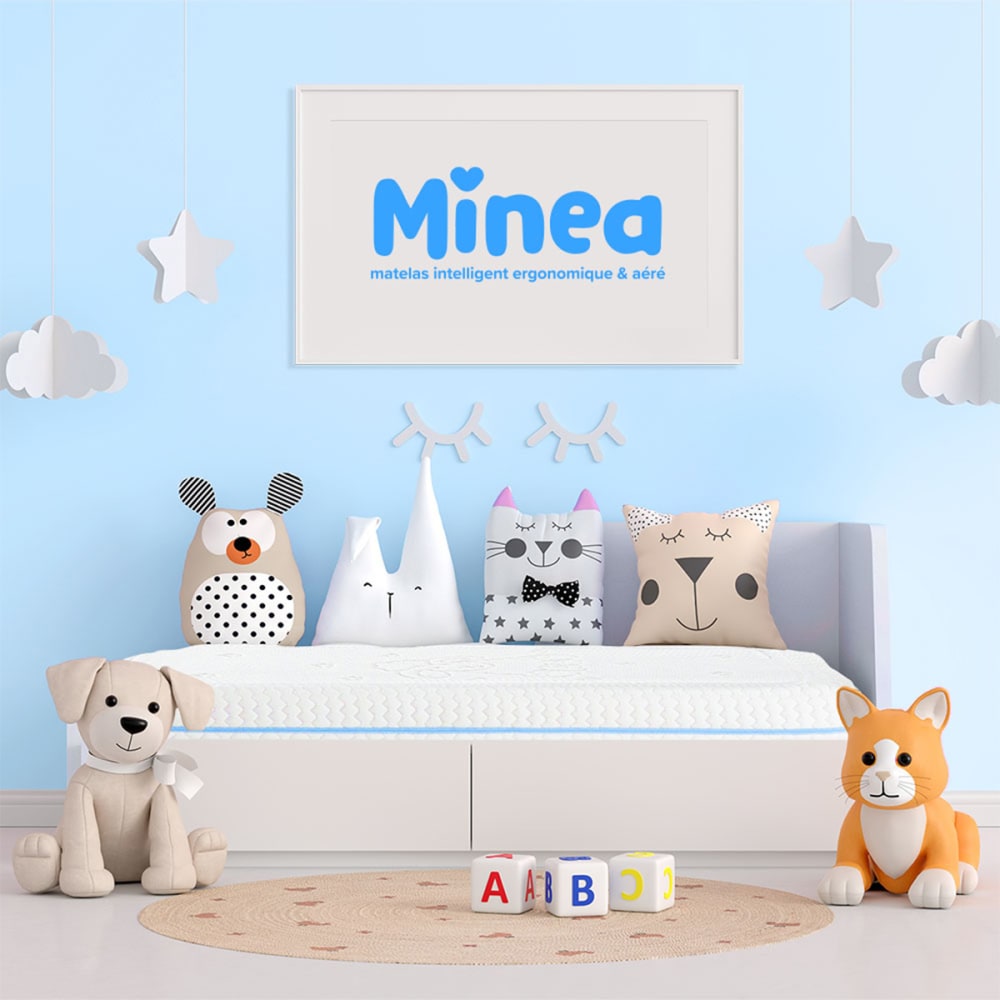 Matelas sweet dreams bleu mousse blanc 190 x 90 (Home Maison) - Image 2