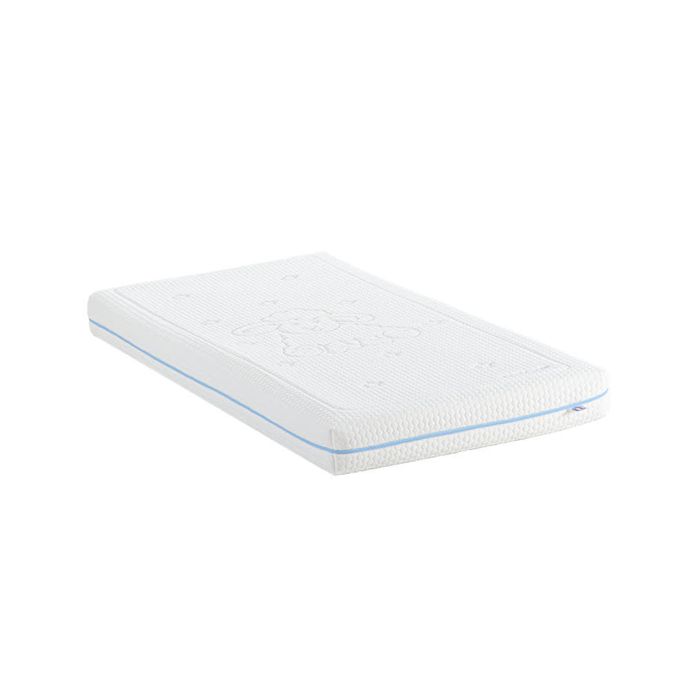 MINEA - Matelas  bleu Bébé 70x140 cm  mousses HD & supersoft