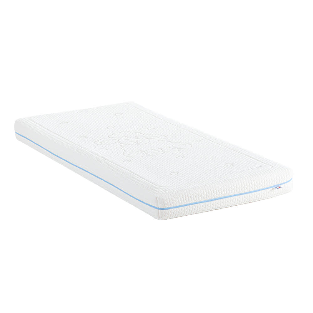 MINEA - Matelas  bleu Bébé 80x200 cm  mousses HD & supersoft
