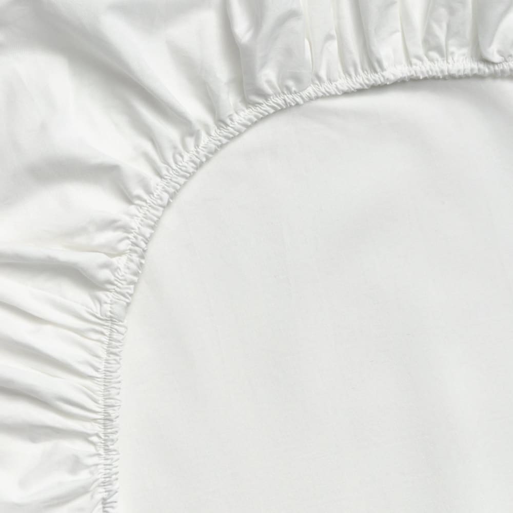 Sábana bajera de algodón orgánico ajustable color blanco. Cama 80-90cm - Maisons du Monde