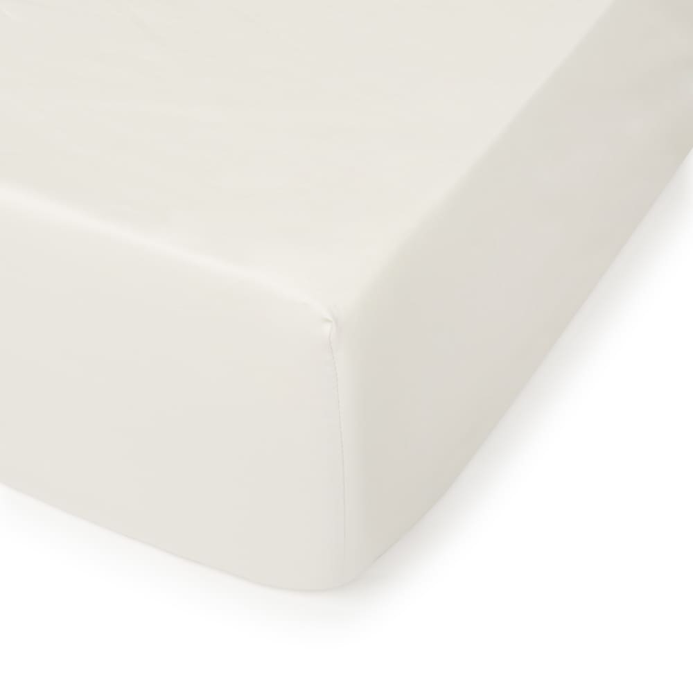 Sábana bajera de algodón orgánico ajustable gris piedra.cama 135-140cm