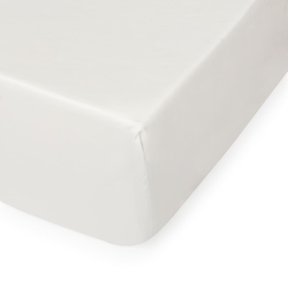 Sábana bajera de algodón orgánico ajustable gris claro. Cama 80-90cm