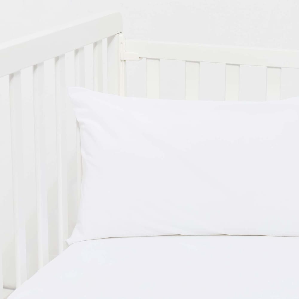Sábana bajera de algodón orgánico ajustable color blanco. Cuna 60cm - Maisons du Monde