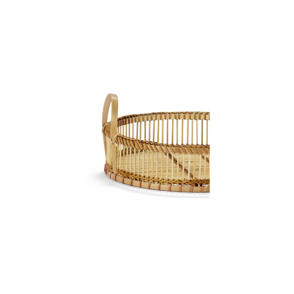 Plateau rond bambou avec anses 30x14cm - Maisons du Monde