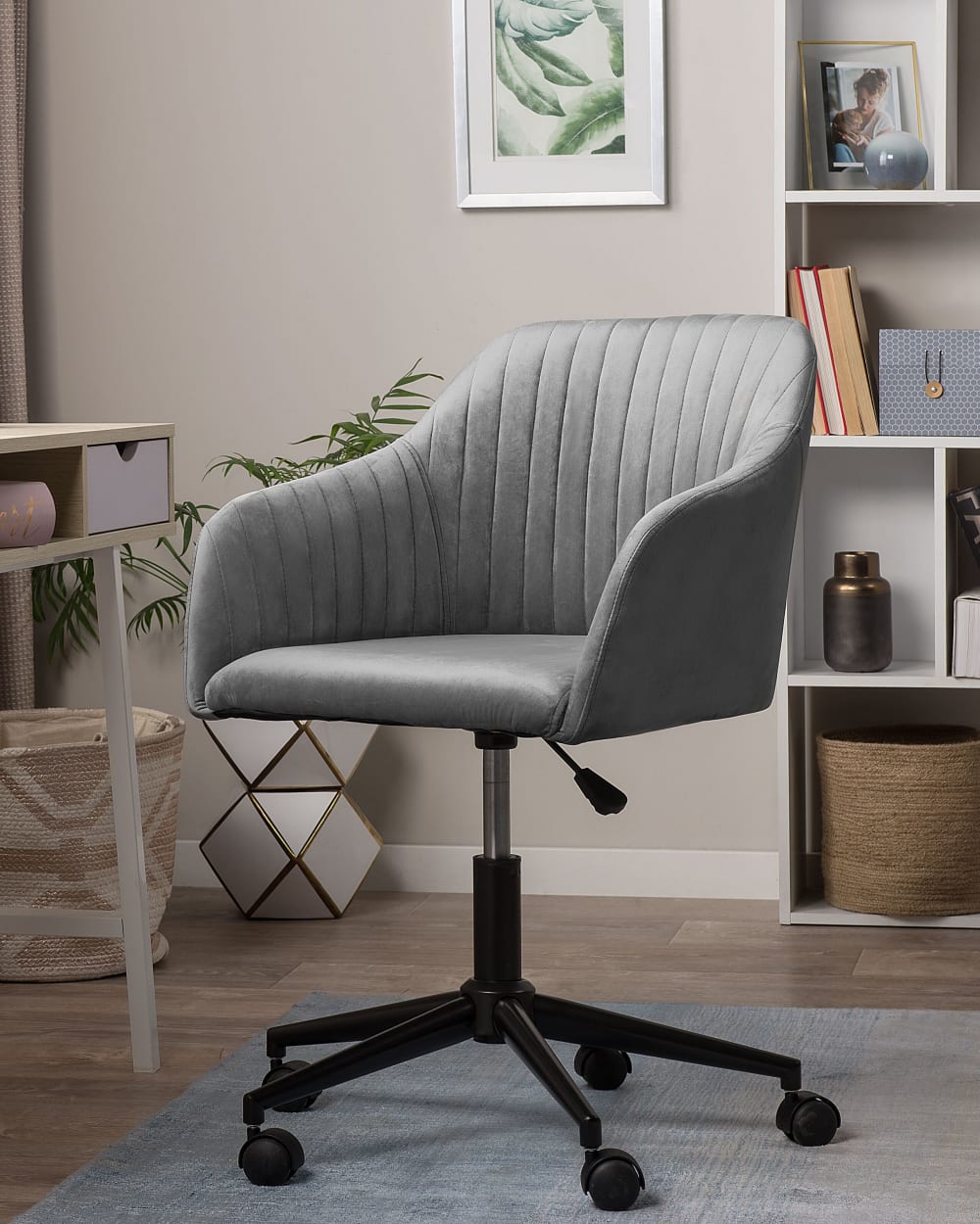 Schreibtischstuhl aus Stoff 89 cm, grau - Maisons Du Monde
