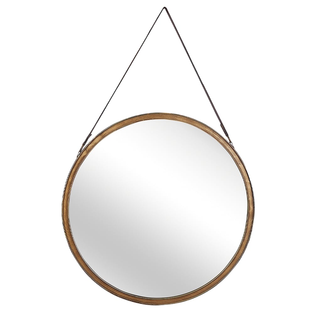 Miroir en métal doré 60x60