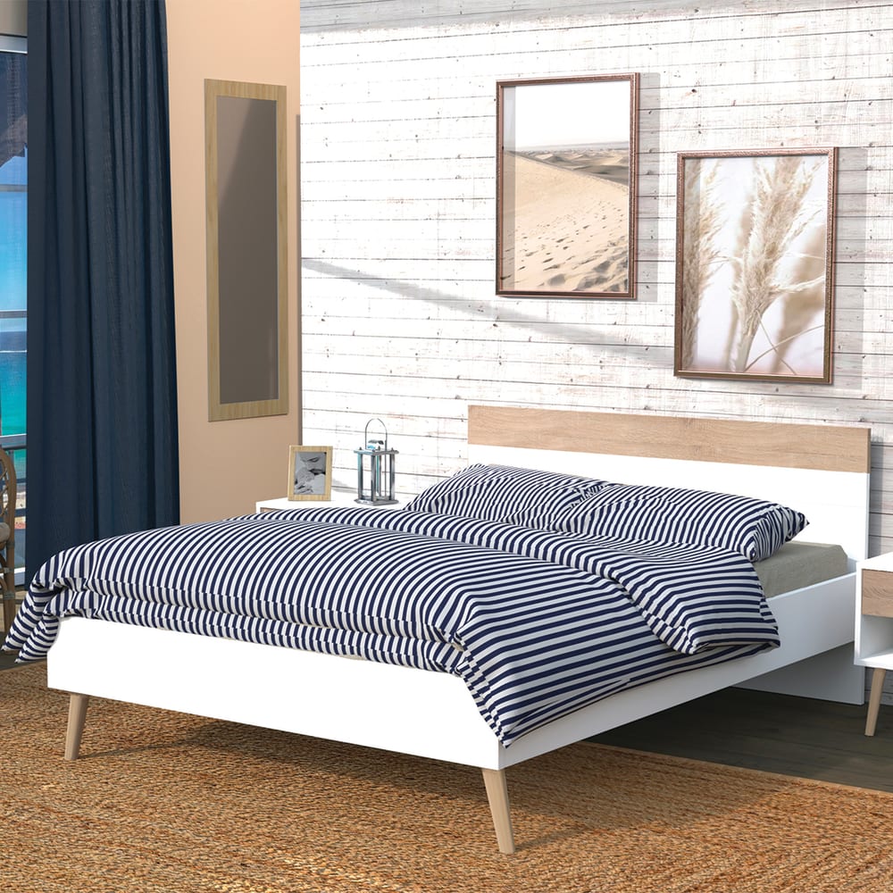 Doppelbett, weiß, 140x190 - Maisons Du Monde