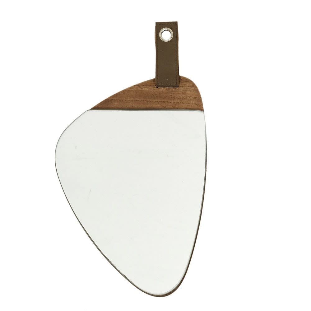 Miroir galet bois 20x30cm
