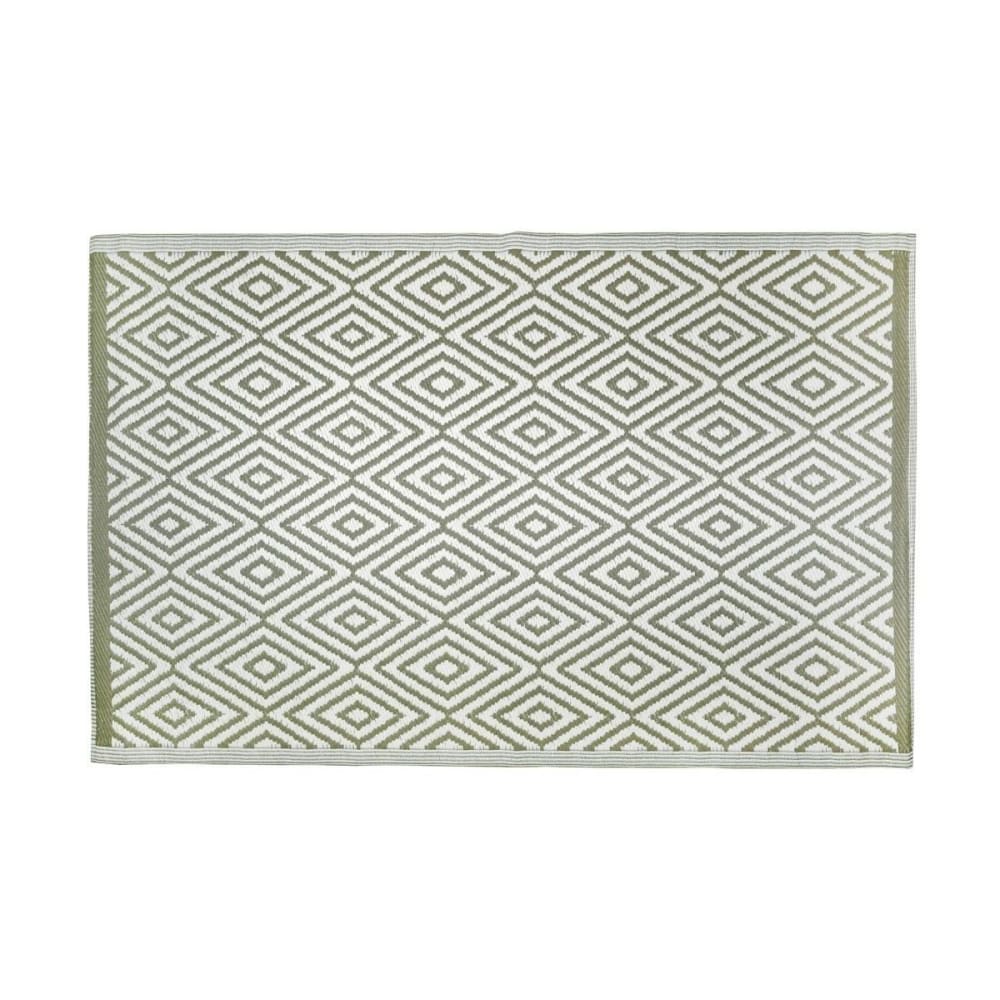 Tapis d'extérieur en polypropylène 120 x 180 cm diamant - kaki