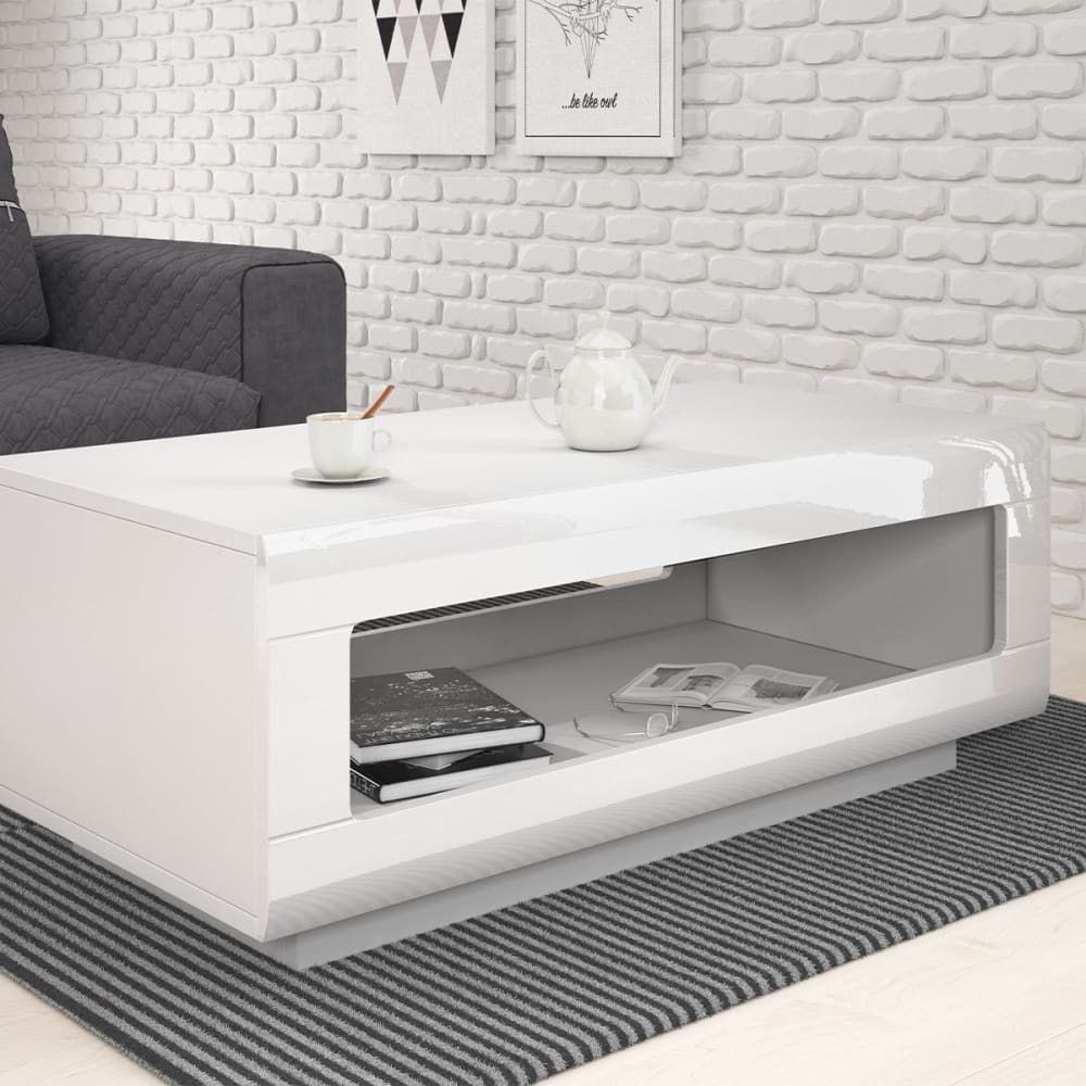 Couchtisch Blanc Laminierte Spanplatten Weiß - Maisons Du Monde