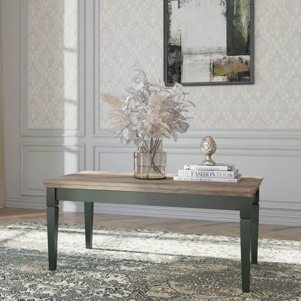 Couchtisch Spanplatten Grün und Holz - Maisons Du Monde