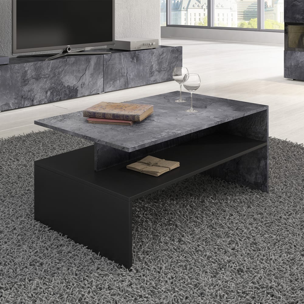 Couchtisch Dunkler Laminierte Spanplatten Grau - Maisons Du Monde