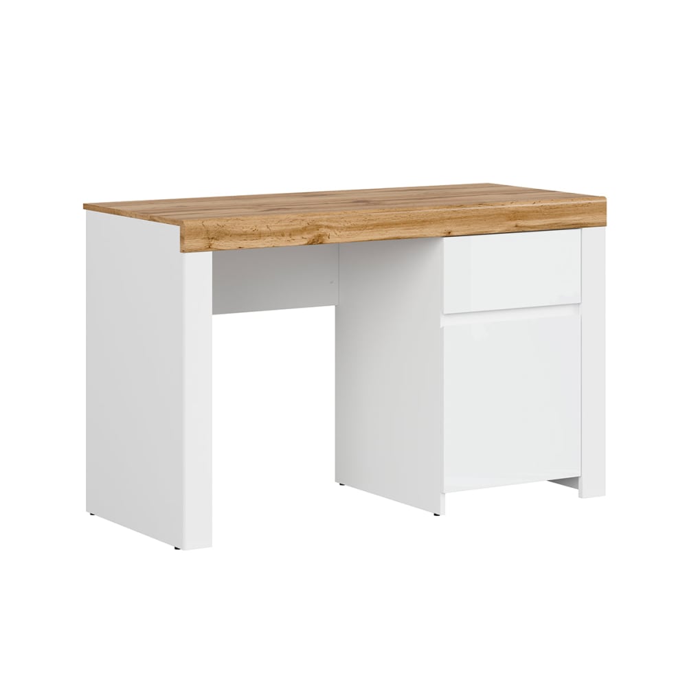 Bureau 1 porte 1 tiroir panneaux agglomérés stratifiés blanc Bureau 1 porte 1 tiroir panneaux agglomérés stratifiés blanc
