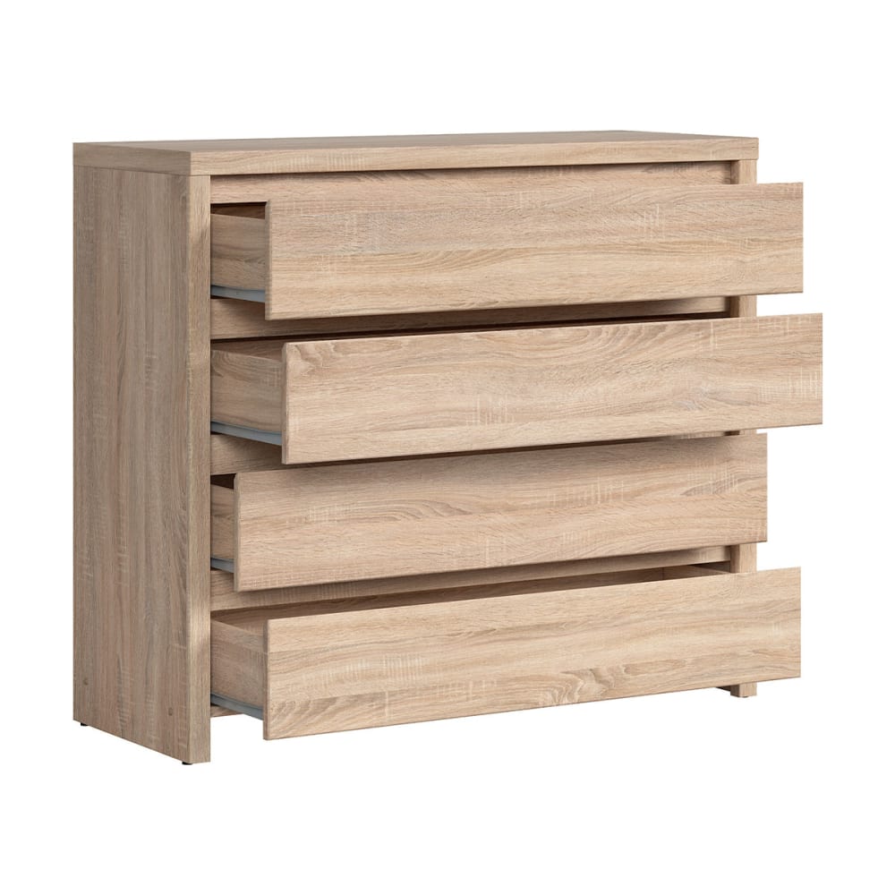 Kommode mit 4 Schubladen Laminierte Spanplatten Holz - Maisons Du